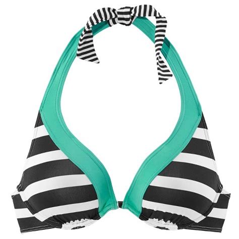 Lascana Womens Striped Triangle Bikini Top Stripe